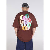 Unisex T-Shirts GALLERYDEPT Rainbow Foam Printed Loose T-Shirt