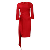 Women Dress Female Solid Color Dress