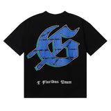 Godspeed T Shirts Skull City Reflection Print Cotton Casual Short Sleeve Men and Women