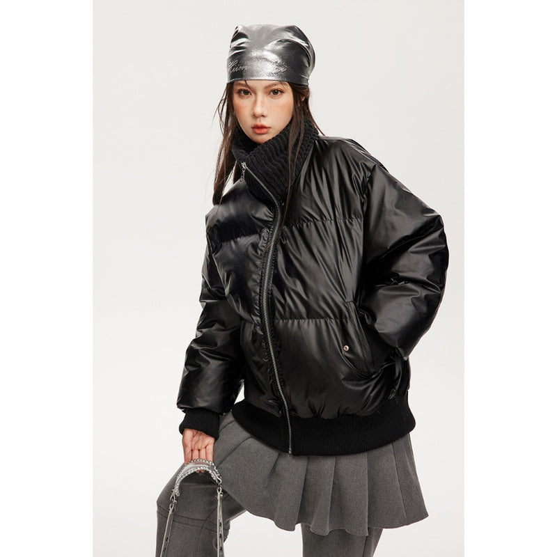 Unisex Coat Winter Cotton Dress Youth University Style Stand Collar