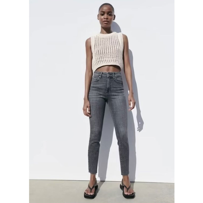 Women Vest Casual All-Matching Hollow Knitted
