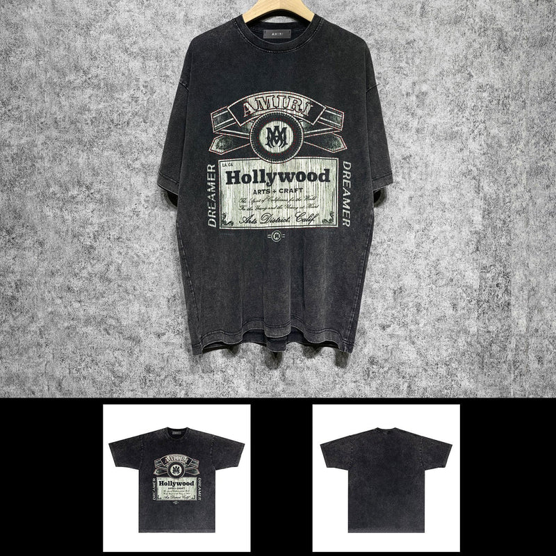 Amiri washed t-shirt hollywood short sleeve
