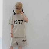 Fear of God Essentials Kids 1977 Shorts Children Loose-Fitting Pure Cotton Short Sleeves