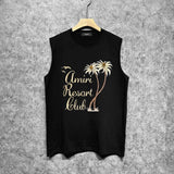 Amiri tank top coconut tree bird printing