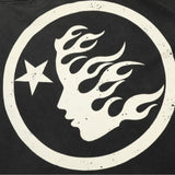 HS T Shirt Simple Distressed Star Portrait Printing Casual Loose