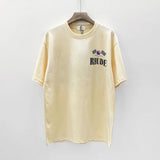 Rhude T Shirt Limited Rhude Hip Hop Loose round Neck Short Sleeve T-shirt