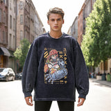 Mens Vintage Long Sleeve Shirt Street Print Long Sleeve T-Shirt