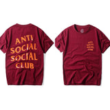 Anti Social Club T Shirt Short Sleeve Men and Women Couple T-shirt