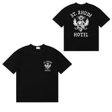 Rhude T Shirts Totem Simple Printing Cotton Casual Short Sleeve Men and Women