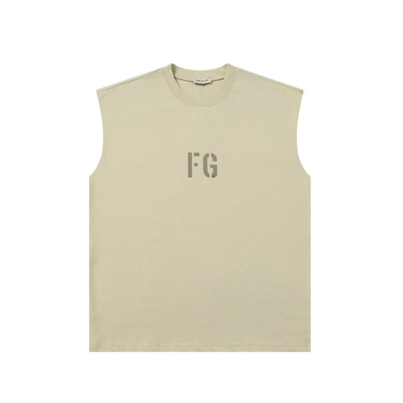 Fog Essentials tank spring summer FG letter crew neck casual vest
