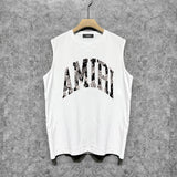 Amiri tank top with cracked letterprinting