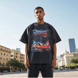 Men's Vintage T Shirt Short Sleeve T-Shirt Men's and Women's Half Sleeve