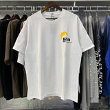 Rhude T Shirts Racing Printed Cotton Casual Short Sleeves Men and Women