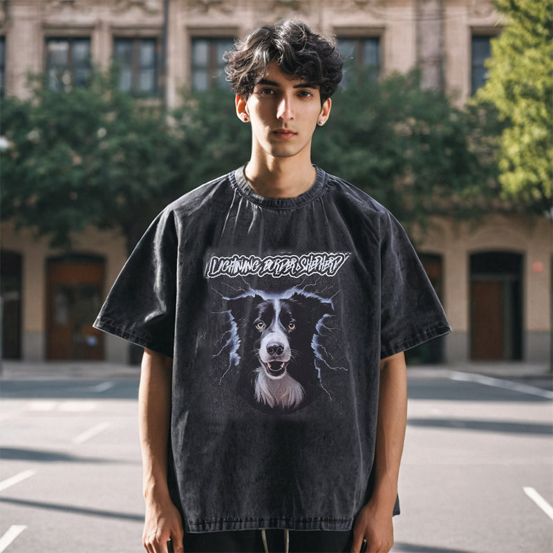 Mens Vintage T Shirt Retro Short Sleeve T-Shirt for Men and Women