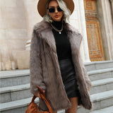 Women Fur Jacket Fashion Plush Coat