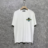 Amiri t shirts gray wolf cross printing short sleeve