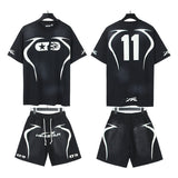 Hellstar T-Shirt And Shorts Two-Piece Set