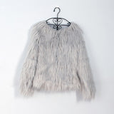 Women Fur Jacket Plush White Warm Coat