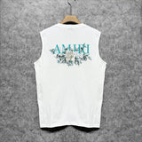Amiri tank top camellia printing