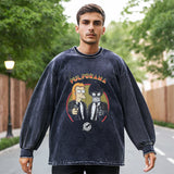 Mens Vintage Long Sleeve Shirt Long Sleeve T-Shirt Men's Loose