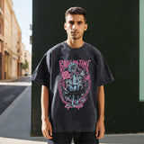 Mens Vintage T Shirt Short Sleeve T-Shirt Men