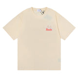 Rhude T Shirt Sailboat Print Hip Hop Men and Women Couple Style