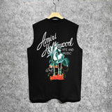 Amiri tank top banana panther printing
