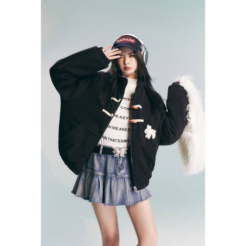 Unisex Coat Cute Thickening Cotton Coat Winter Polar Fleece