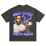 ASAP rocky purple lightning t-shirt