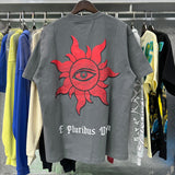 Godspeed T Shirts Street View Rose Print Cotton Casual Short Sleeve Men and Women