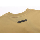 Fog Essentials T Shirts Spring/Summer Double Line Plastic Letter Crew Neck Short Sleeves