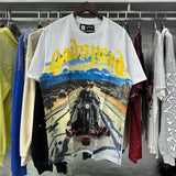 Godspeed T Shirts Knight Rose Print Cotton Casual Short Sleeve Men and Women