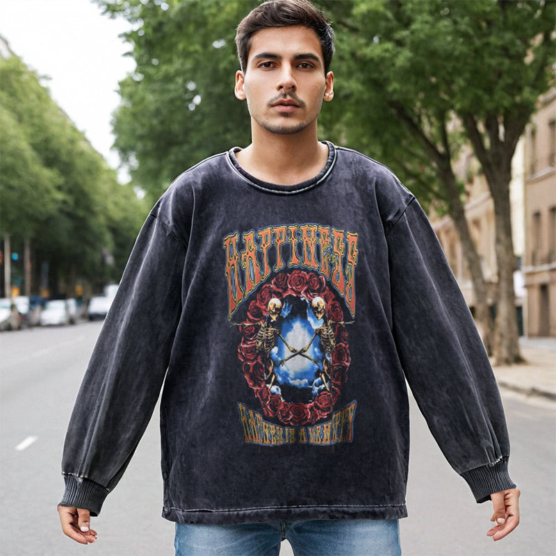 Mens Vintage Long Sleeve Shirt