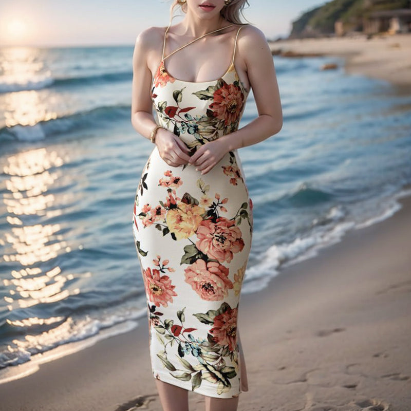 Beach Dresses Sexy Suspender Skirt Slim Fit