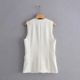 Women Vest Simple Graceful Suit Vest