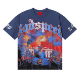 Godspeed T Shirts Speech Skull Printing Cotton Casual Crew Neck Short Sleeve Men and Women