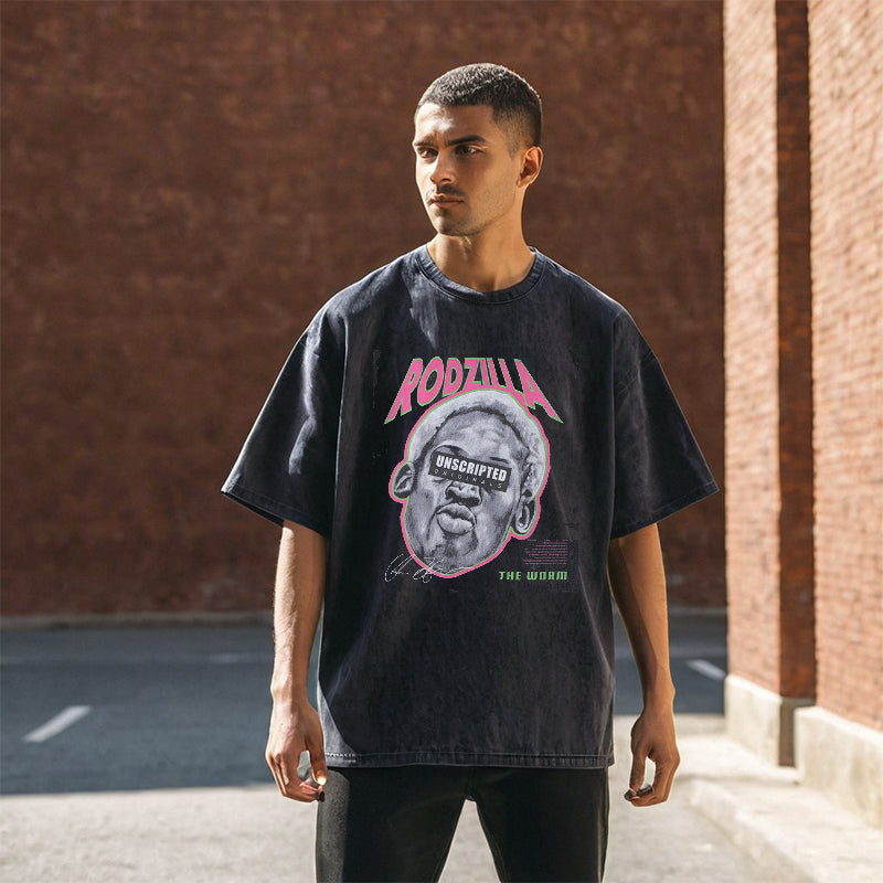 Mens Vintage T Shirt Short Sleeve Men's Loose