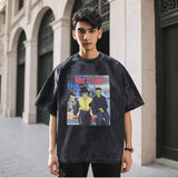 Mens Vintage T Shirt Old Short Sleeve T-Shirt Men