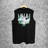 Amiri tank top pink parrot printing