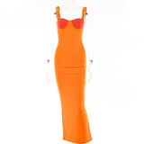 Women Dress Bodycon Chest-Highlight Sling Dress Women