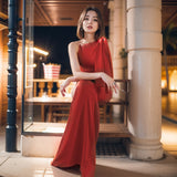 Women Evening Dresses Summer Solid Color Dresses