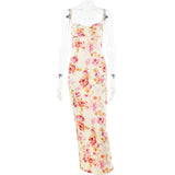 Women Dress Flower Pattern Fashion Sexy Dress