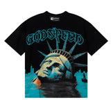 Godspeed T Shirts Drowning Free Muse Printed Cotton Crew Neck Short Sleeve Men and Women