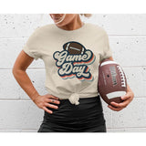 Game Day Shirt Women Football Mom T-Shirt Short Sleeve