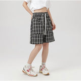 Unisex Shorts Plaid Shorts Couple Loose Summer