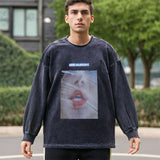 Mens Vintage Long Sleeve Shirt Casual Long Sleeve T-Shirt Men