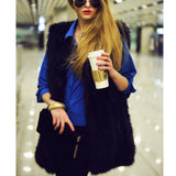 Women Fur Jacket Plush Vest Vest