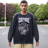Mens Vintage Long Sleeve Shirt Print