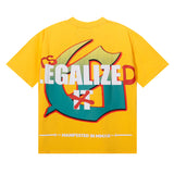 Godspeed T Shirts Biochemical Skull Poppy Print Cotton Casual Short Sleeve Men and Women