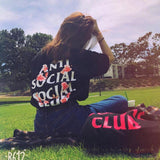 Anti Social Club T Shirt Short Sleeve Floral T-shirt Top Cotton